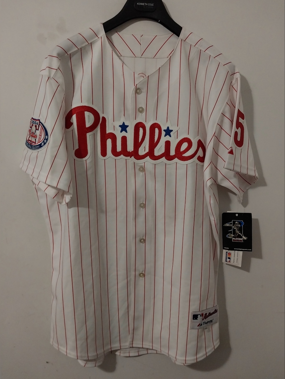 Majestic Authentic Philadelphia Phillies Jim Thome 2004 Inaugurial Home Jersey